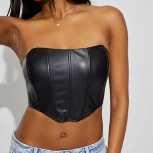Garage Karina Faux Leather Corset